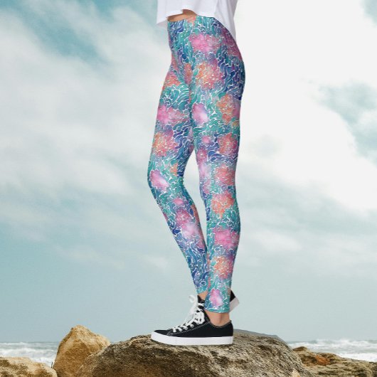Cooler Künstlerischer türkisfarbener Ozean Leggings