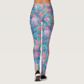 Cooler Künstlerischer türkisfarbener Ozean Leggings (Rückseite)