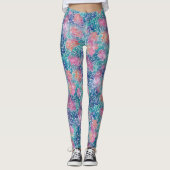 Cooler Künstlerischer türkisfarbener Ozean Leggings (Vorderseite)