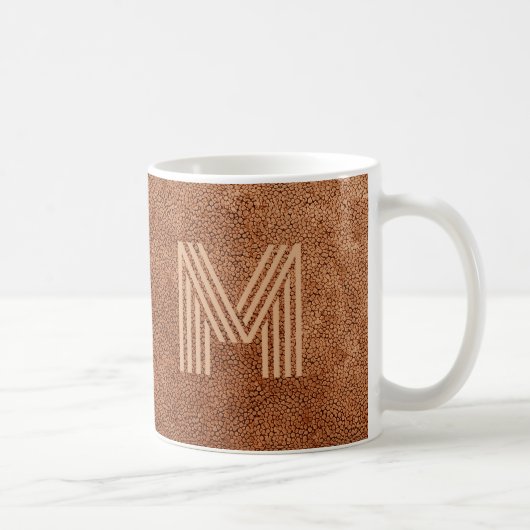 Cooler Kupferschau Mit Monogramm Tasse (Rechts)