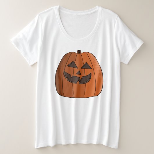Cooler Kürbis Große Größe T-Shirt (Design vorne)
