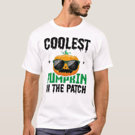 Cooler Kürbis im Patch Halloween-Geschenk T-Shirt