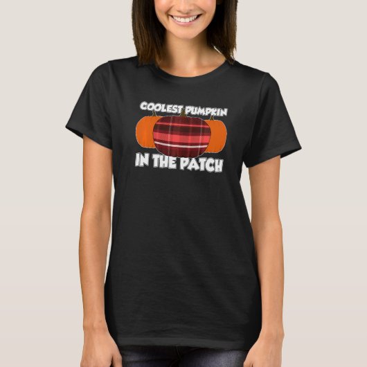 Cooler Kürbis in den Patch-Erntedank Pumpkin T-Shirt (Vorderseite)