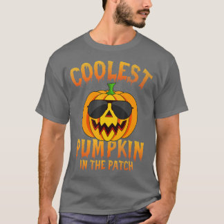Cooler Kürbis in den Patch Vintager Kürbis Hallo T-Shirt