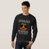 Cooler Kürbis in die Patchkinderjunge Hallowee Sweatshirt (Vorne ganz)