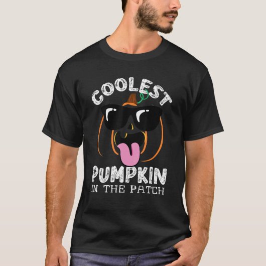 Cooler Kürbis in die Patchkinderjunge Hallowee T-Shirt (Vorderseite)