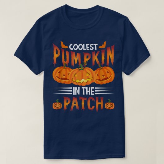 Cooler Kürbis in die Patchkinderjunge Hallowee T-Shirt (Design vorne)