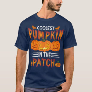 Cooler Kürbis in die Patchkinderjunge Hallowee T-Shirt