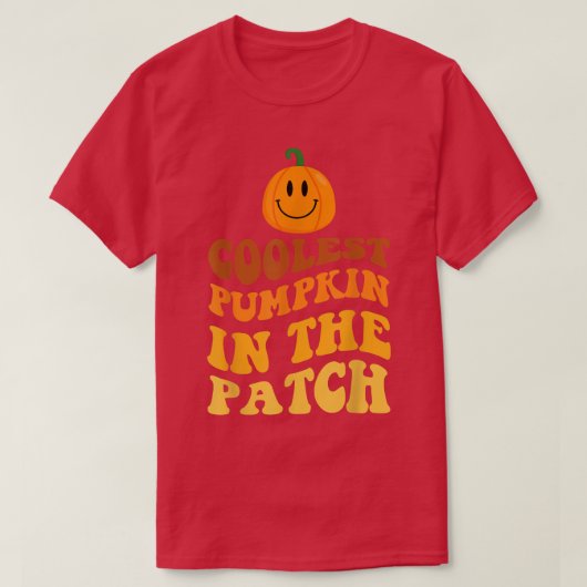 Cooler Kürbis in die Patchkinderjunge Hallowee T-Shirt (Design vorne)