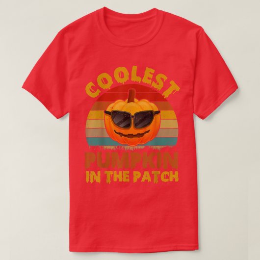 Cooler Kürbis in die Patchkinderjunge Hallowee T-Shirt (Design vorne)