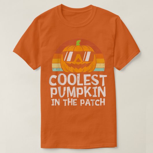 Cooler Kürbis in die Patchkinderjunge Hallowee T-Shirt (Design vorne)