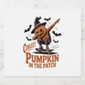 Cooler Kürbis Schaumweinetikett (Einzelnes Label)