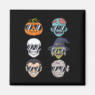 Cooler Kürbiskeil Halloween Skeleton Hexenvampire Magnet