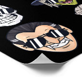 Cooler Kürbiskeil Halloween Skeleton Hexenvampire  Poster (Ecke)