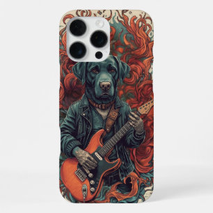 Cooler Labrador-Gitarrist Rockmusikliebhaber iPhone 16 Pro Max Hülle
