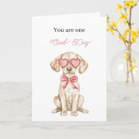 Cooler Labrador-Hund Herz Brille Geburtstag