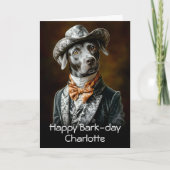 Cooler Labrador Hund in Kleidung & Hat CF4 Geburts Karte (Vorderseite)