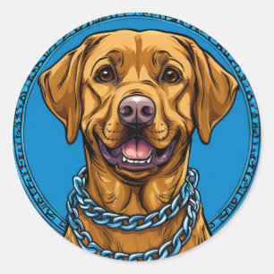 Cooler Labrador Runder Aufkleber
