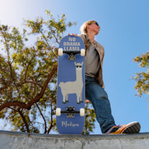 Cooler Lama individuelle Name & Farbe Skateboard