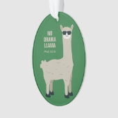 Cooler Lama individuelle Name und Farbdekoration Ornament (Vorderseite)