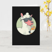 Cooler Lama Karte (Gelbe Blume)