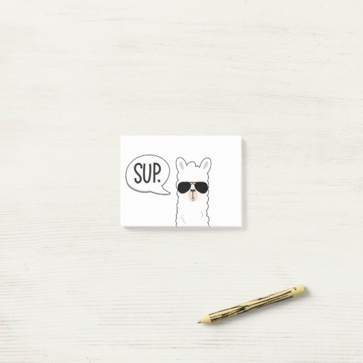 Cooler Lama Post-it Klebezettel (Auf Schreibtisch)