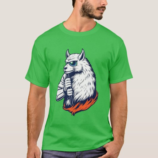 Cooler Lama Rockstar T-Shirt (Vorderseite)