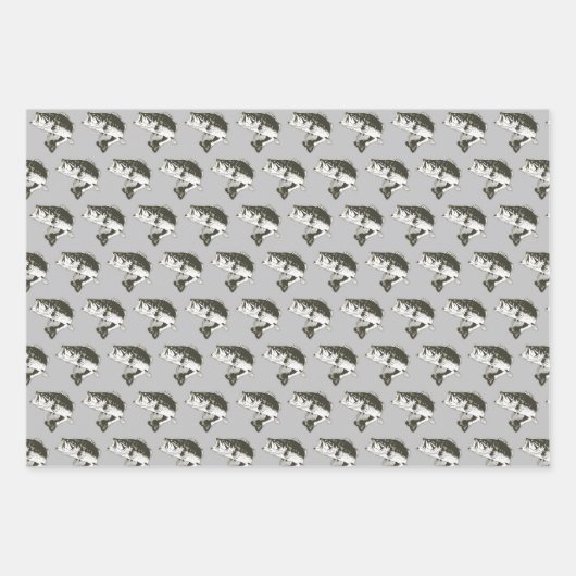 Cooler Largemouth-Bass-Fischfang Männer Geschenkpapier Set (Vorderseite 2)