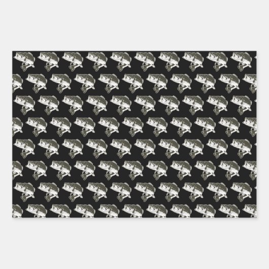 Cooler Largemouth-Bass-Fischfang Männer Geschenkpapier Set (Vorderseite)