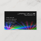 Cooler Laser Light Club - DJ Business Card Visitenkarte (Rückseite)