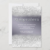 Cooler Lavendel-Glitzer Einladung (Rückseite)