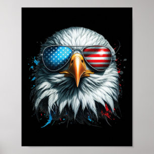 Cooler Ld Adler Amerikanische Sonnenbrille Patriot Poster