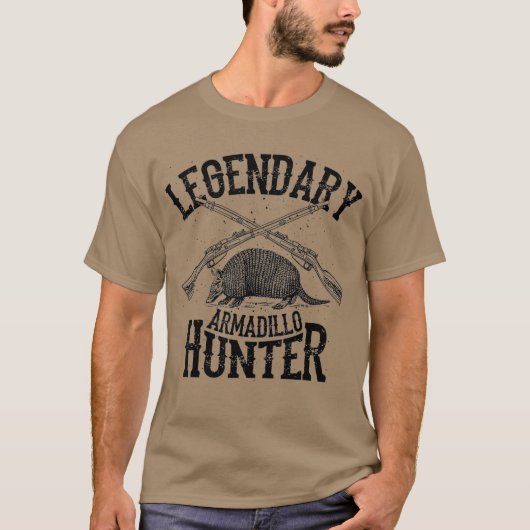 Cooler Legendär Armadillo Hunter Funny Hunting T-Shirt (Vorderseite)