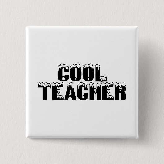 Cooler Lehrer - besonders angefertigt Button (Vorderseite)