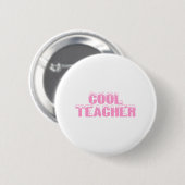 Cooler Lehrer (Rosa) Button (Vorne & Hinten)