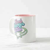 Cooler Lehrer Vibes Retro Styling Geschenk Grün Zweifarbige Tasse (Vorderseite Links)