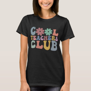 Cooler Lehrerclub Retro Groovy Zurück zur Schule  T-Shirt