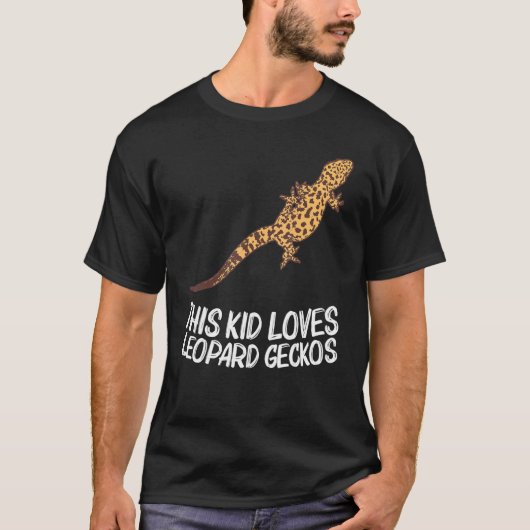 Cooler Leopard Gecko für Kinder Jungen Tiny Dinosa T-Shirt (Vorderseite)