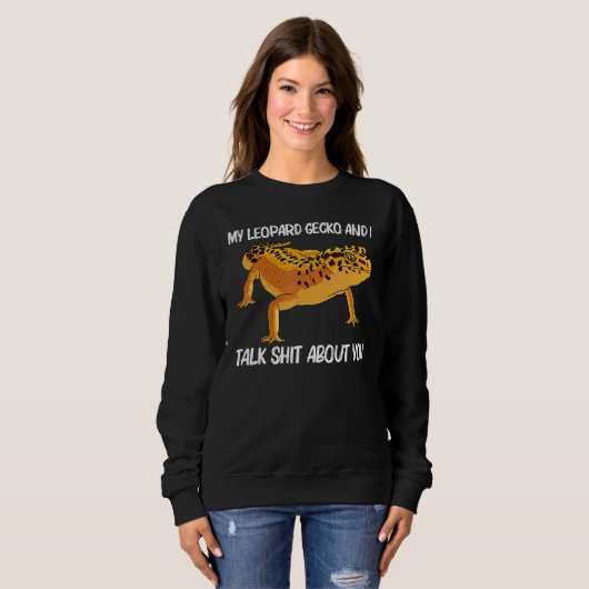 Cooler Leopard Gecko für Männer Frauen Panther Gec Sweatshirt (Vorne ganz)
