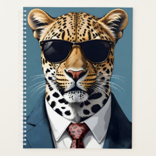 Cooler Leopard in Sonnenbrille Planer
