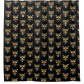 Cooler Leopard mit Sonnenbrille Stylischer Leopard Duschvorhang (Vorderseite)