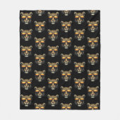 Cooler Leopard mit Sonnenbrille Stylischer Leopard Fleecedecke (Vorderseite)