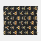 Cooler Leopard mit Sonnenbrille Stylischer Leopard Fleecedecke (Vorderseite (Horizontal))