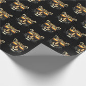Cooler Leopard mit Sonnenbrille Stylischer Leopard Geschenkpapier (Ecke)