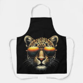 Cooler Leopard mit Sonnenbrille Stylischer Leopard Schürze (Vorderseite)