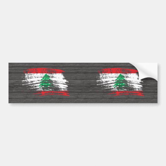 Cooler libanesischer Flaggenentwurf Autoaufkleber (Vorne)