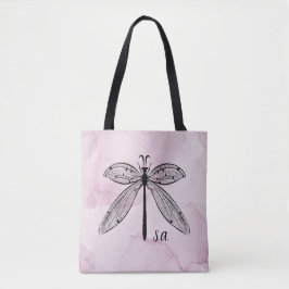 Cooler Libelle-Cotgingcore Rosa Monogramm Totbeute Tasche
