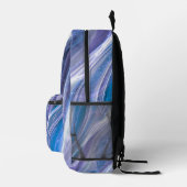Cooler Lila blauer Marmor Bedruckter Rucksack (Rechts)