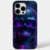 Cooler lila Feuerschädel Case-Mate iPhone Hülle (Rückseite)