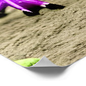 Cooler Lila Frosch | AI Art Poster (Ecke)